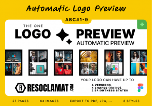 Automatic Logo Preview (ABC#1-9) | 27-page Logo Mockup