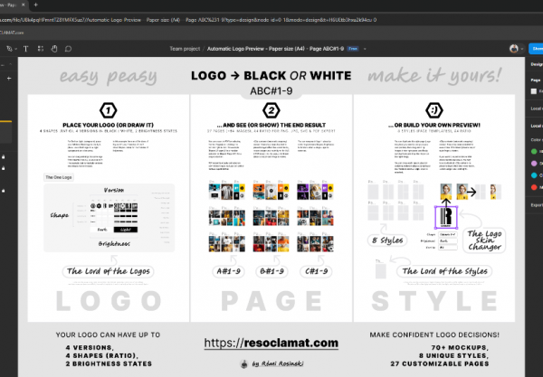 Automatic Logo Preview (ABC#1-9): LOGO → BLACK OR WHITE